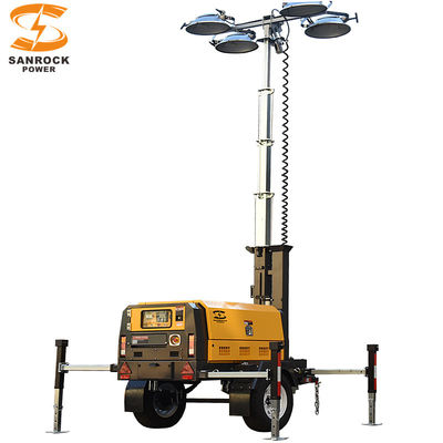 주문 긴급 디젤 라이트 타워 발전기 6kw 7.3kw 휴대용 라이트 트레일러 퍼킨스 엔진 online manufacture