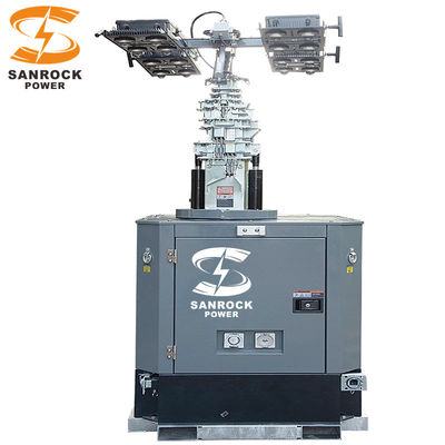 주문 6kw/9kw 디젤 발전기 광탑 야외 응급 트레일러 조명탑 230VAC online manufacture