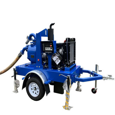 주문 Manufacturer Trailer Mounted Water Pump Open Rack Self Priming Pump Trash Water Pump Set online manufacture
