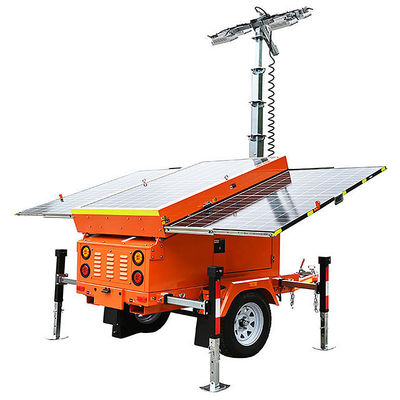 주문 Mobile Solar Light Tower LED lamps 240W 400W 600W Telescopic Light Tower Solar Light Towers for Sale online manufacture