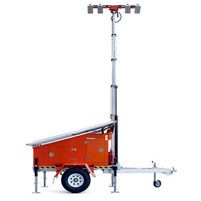 주문 Mobile Lighting Tower Trailer Mounted Solar LED Light Tower Infrastructure Projects Solar Lights for Driveway online manufacture