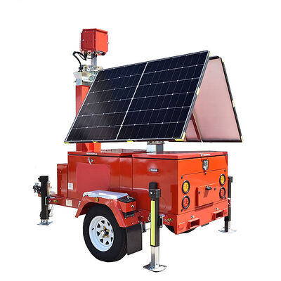 주문 Security Surveillance Light Tower Infrared Night Vision Foldable Trailer Mounted Solar Lighting Towers online manufacture