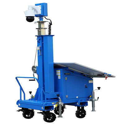 주문 Mobile Surveillance Tower CCTV Parking Lots Security Telescopic Light Tower 7mast Lifting Solar Light Tower online manufacture