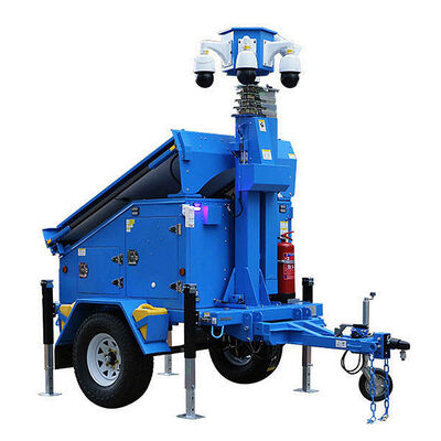 주문 Solar Surveillance Tower Internet Connectivity Solar Powered Generator Trailer Mounted Lighting Tower online manufacture