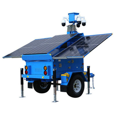 주문 Mobile Solar Light Tower 4G/5G Connection Remote Monitoring Security Surveillance Tower Industrial Light Tower online manufacture