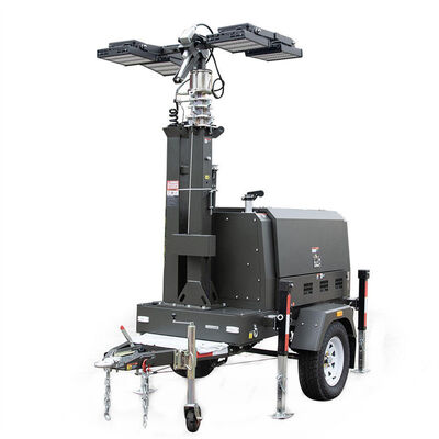 주문 Diesel Powered Light Tower Relief Emergency Light Tower 45L Large Fuel Tank Portable Diesel Light Tower online manufacture