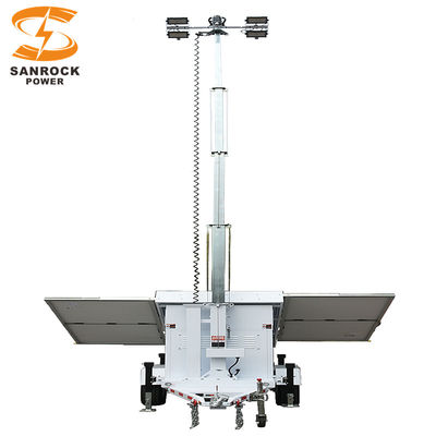 OEM 모바일 태양광 조명 타워 트레일러 장착 조명 타워 야외 활동