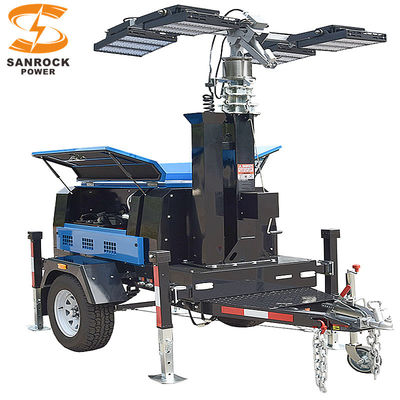 이동 디젤 가동 조명탑 6kw/50hz 7.5kw/60hz 망원경 조명탑