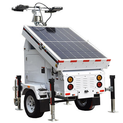 19.2 시간 가동 모바일 태양광 조명탑 태양광 패널 3 × 460W 및 내구성 배터리 LED 조명탑