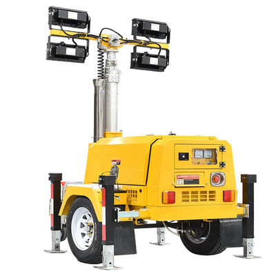 디젤 발전기 라이트 타워 산업용 라이트 타워 4 × 1000W MHD LED 라이트 타워 판매