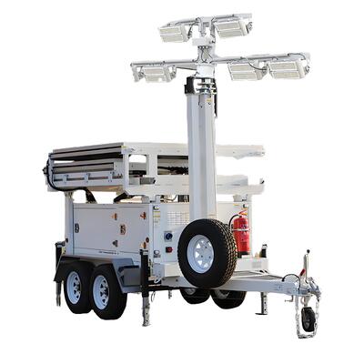 핫 판매 태양광 조명 타워 둘 다 거주 안전 보장 CCTV 카메라 휴대용 LED 조명 타워