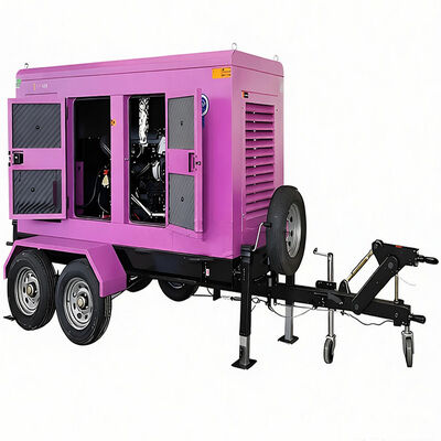 100KW 시일런트 디젤 발전기 세트 3단계 디젤 발전기 트레일러 장착 디젤 발전기
