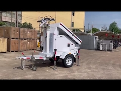 모바일 태양광 조명탑 감시 산업 조명탑 높이 7m 트레일러 장착 조명